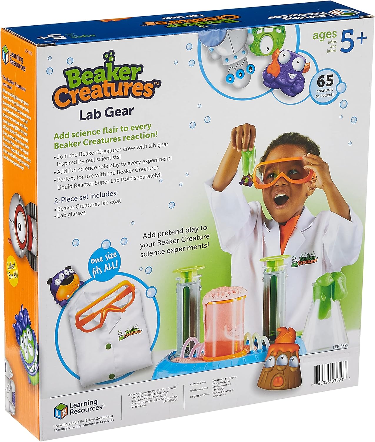 Learning Resources LER3821 Beaker Creatures Lab Gear, Lab Coat & Glasses