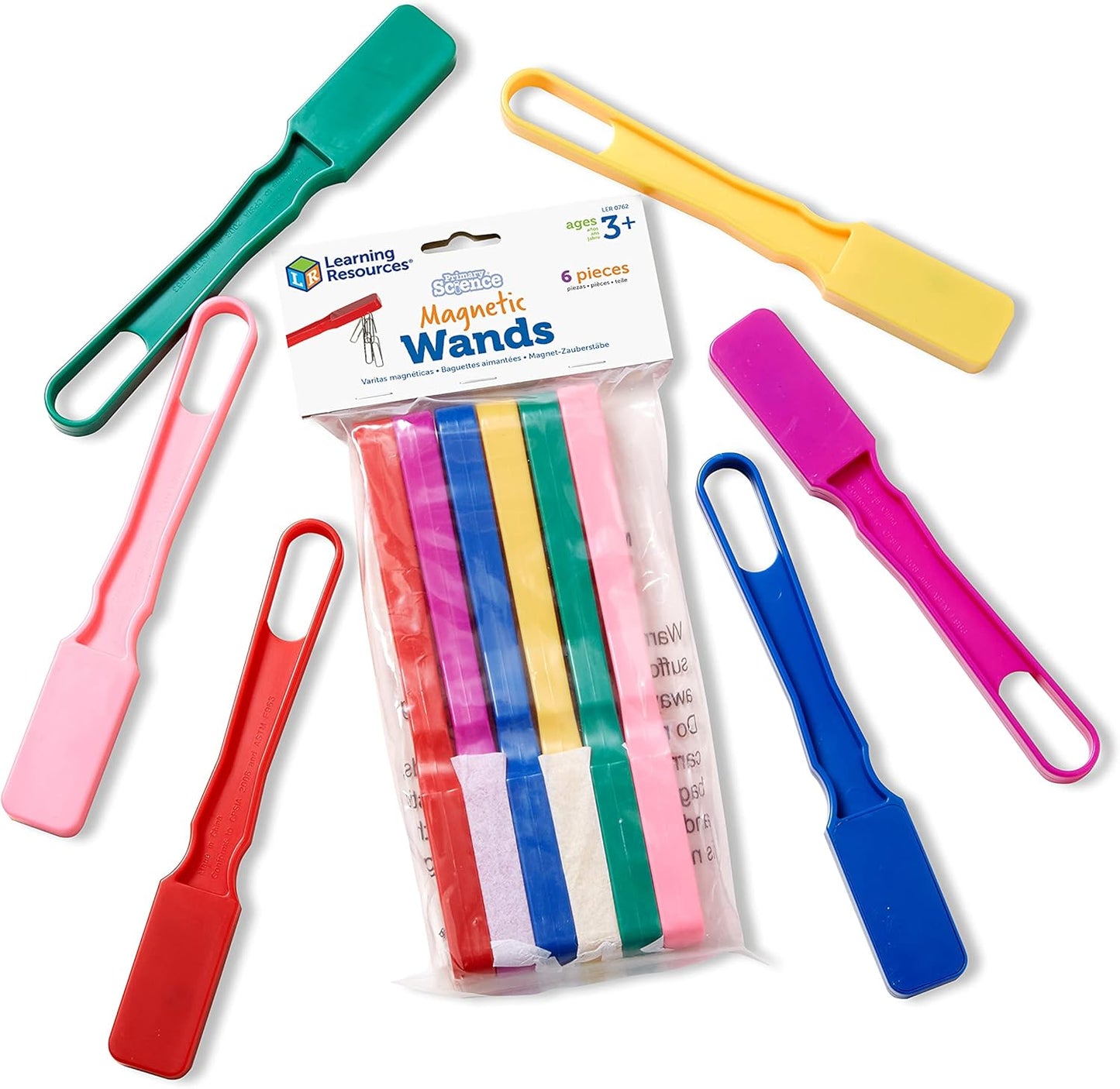 Learning Resources Magnetic Wands, Homeschool, Science Experiment Tools, Set of 6 Wands, Ages 3+