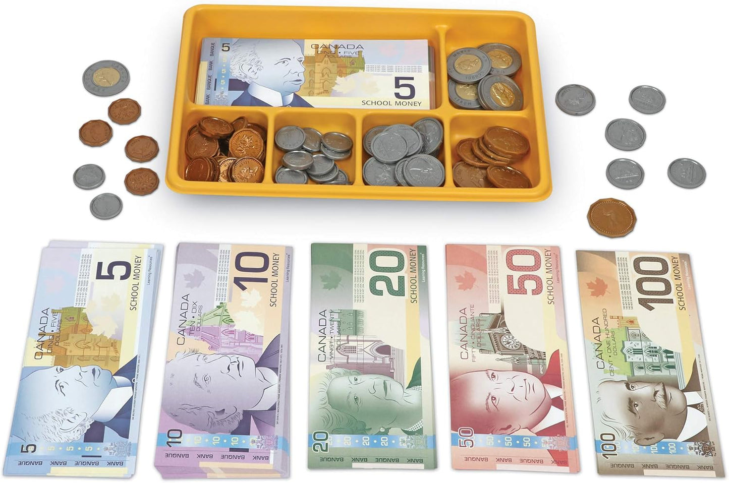Learning Resources Canadian Currency X-Change Activity Set, Play Money, 211 Pieces, Ages 5+, Learning Resources Canadian Currency