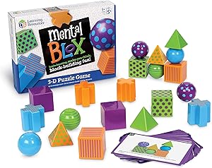 Learning Resources Mental Blox Critical Thinking Game, Educational Games for Kids, Brain Teaser Games, STEM Games, 40 Piece Set, Ages 5+